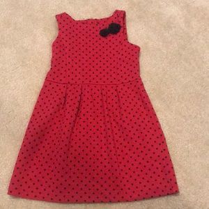 Red Dress with Black Polka Dots